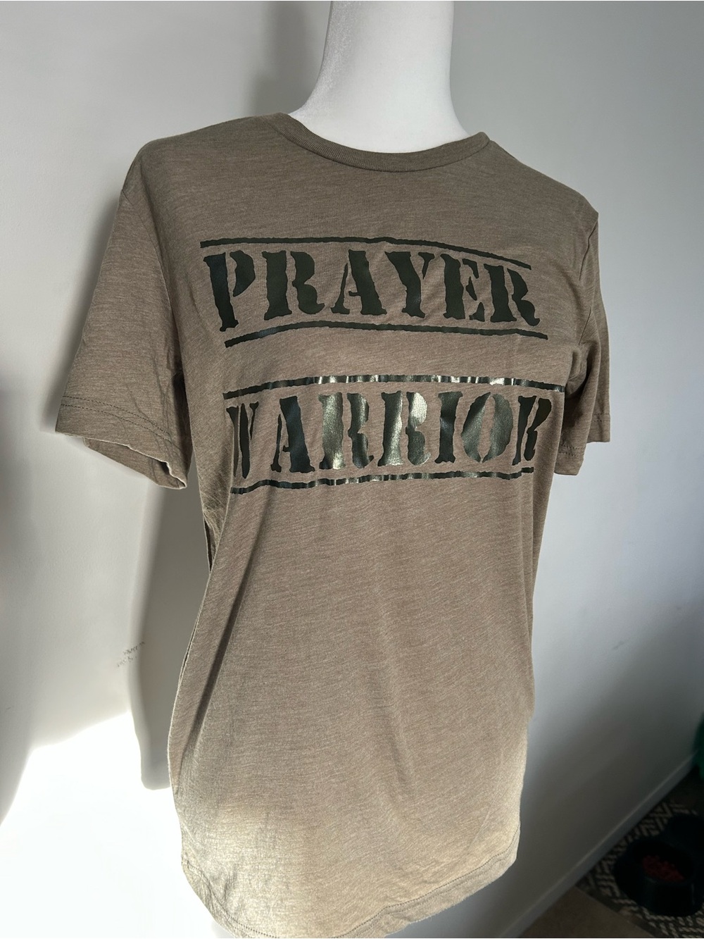 Prayer Warrior Graphic Tee - Brown